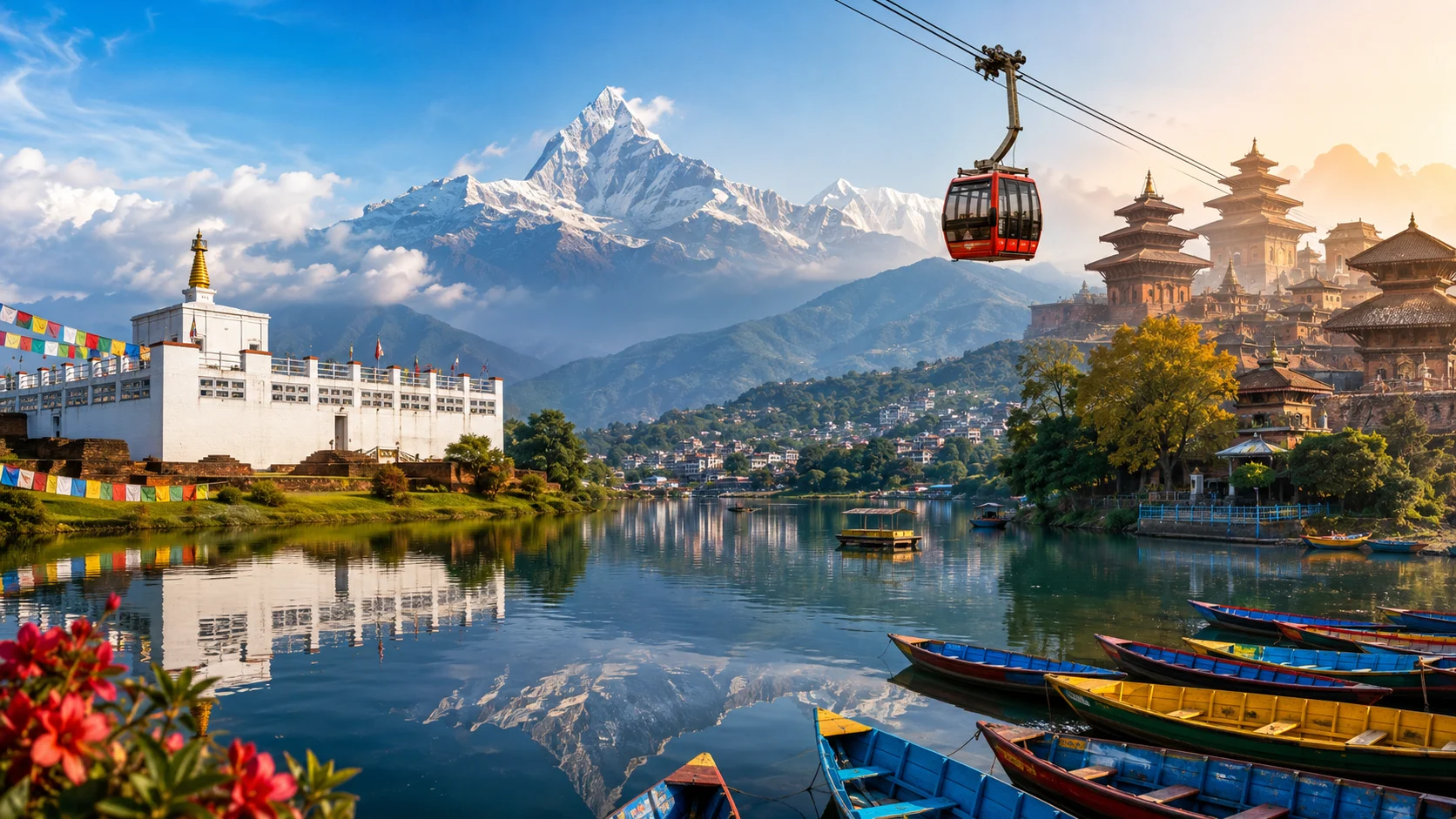 Ayodhya to Nepal 4 nights 5 days tour covering Lumbini Pokhara and Kathmandu