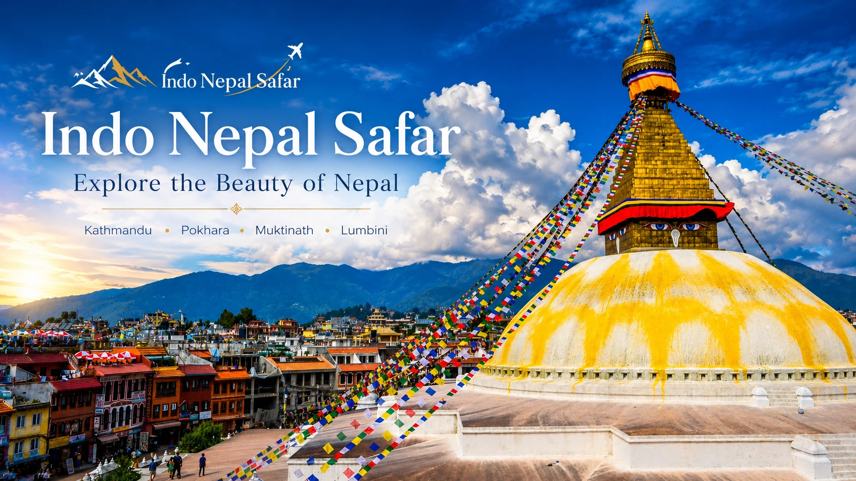 Boudhanath Stupa during a Kathmandu sightseeing tour